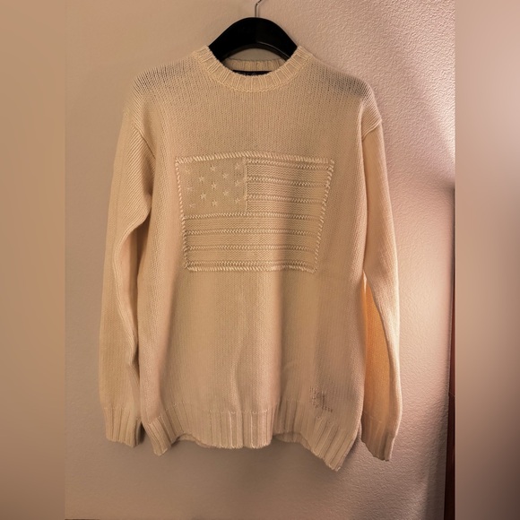 Ralph Lauren Collection Flag Cashmere Crewneck Sweater Pre-Spring 2026 - Picture 2 of 13